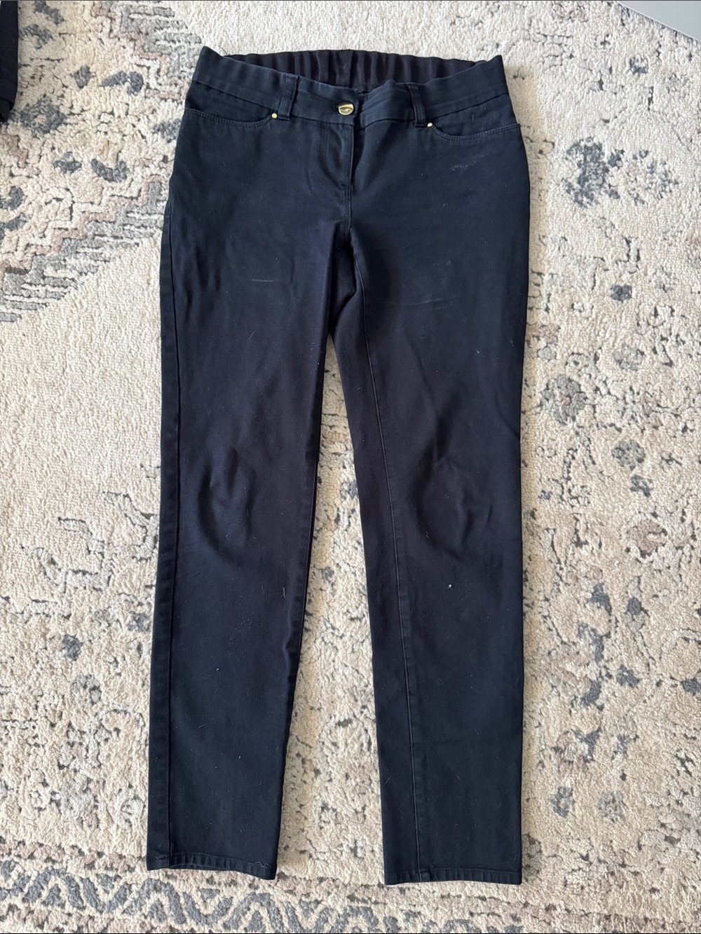 Alfani Women's Black Straight Leg Petite Dress Casual Pants Sz 2P